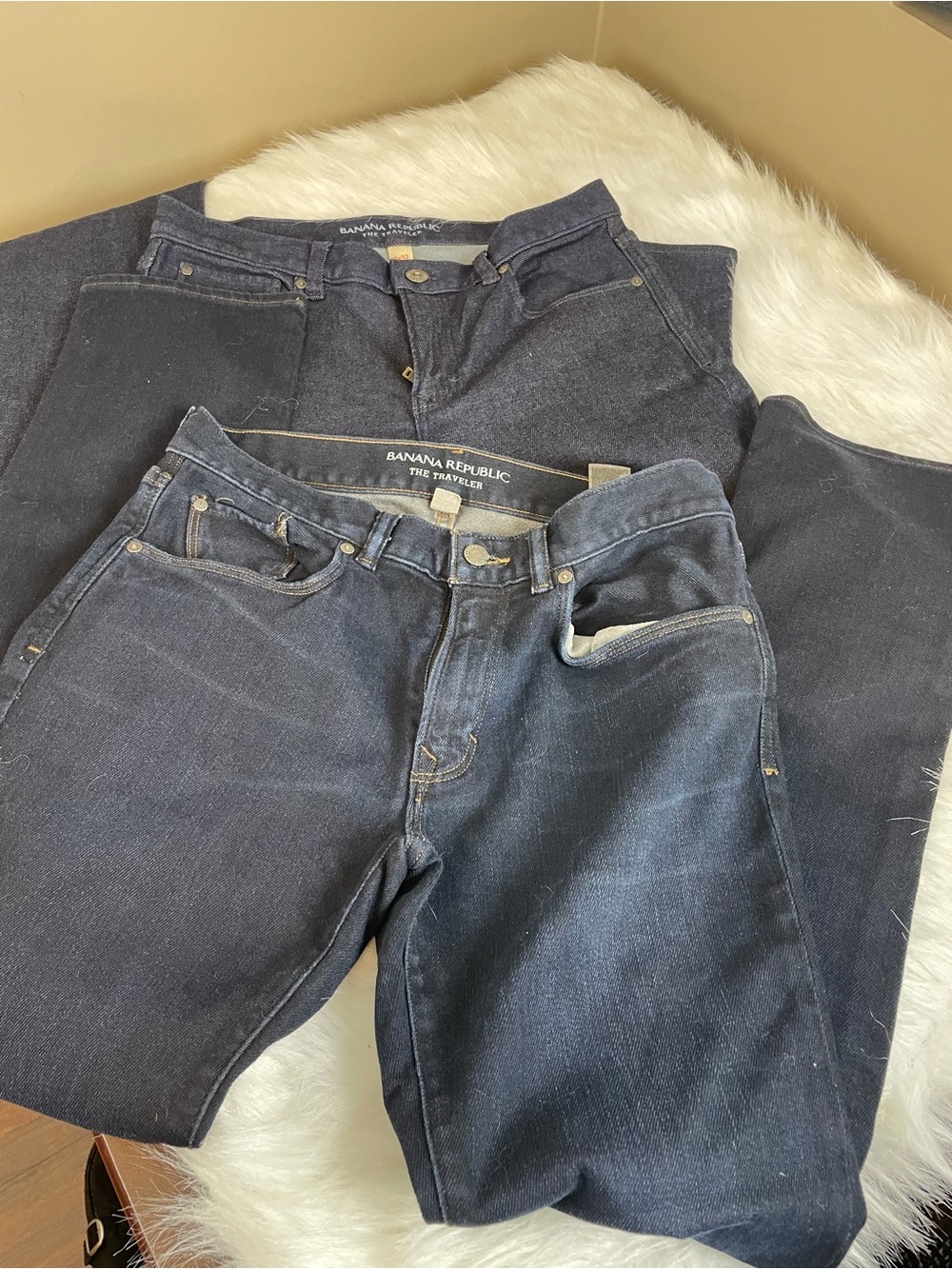 Two pair Banana Republic Men’s Dark Blue Jeans - The Traveler 30 x 32
